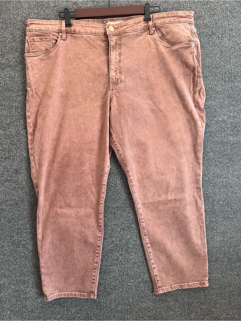 KUT From The Kloth Reese High Rise Ankle Straight Leg Jeans Mauve 20W Plus